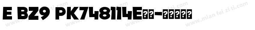 E BZ9 pk748114e字体字体转换
